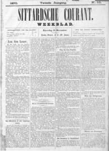  1870- 52 Sittardsche Courant, 2e jaargang, 31 december 1870